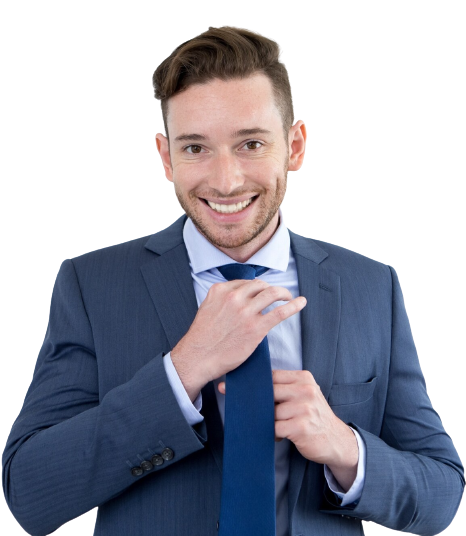 young man preparing for important meeting